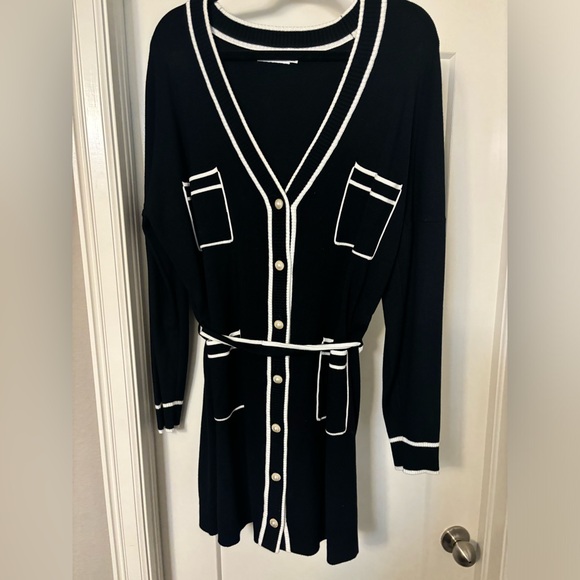 Justfab pearl button sweater dress - Picture 1 of 4